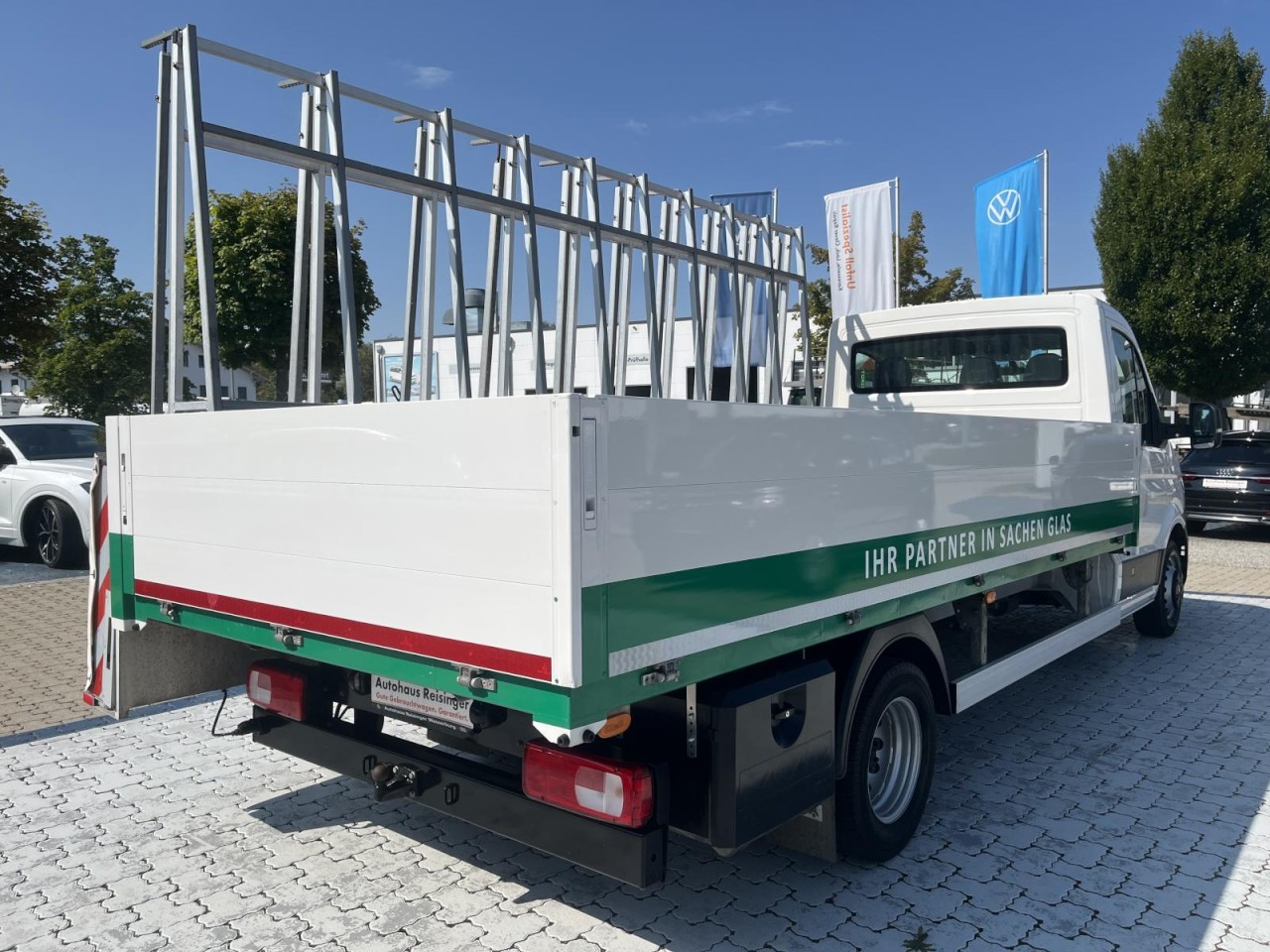 Crafter 50 Pritsche LR 5,0 t Glastransporter / Glastransportgestell beid